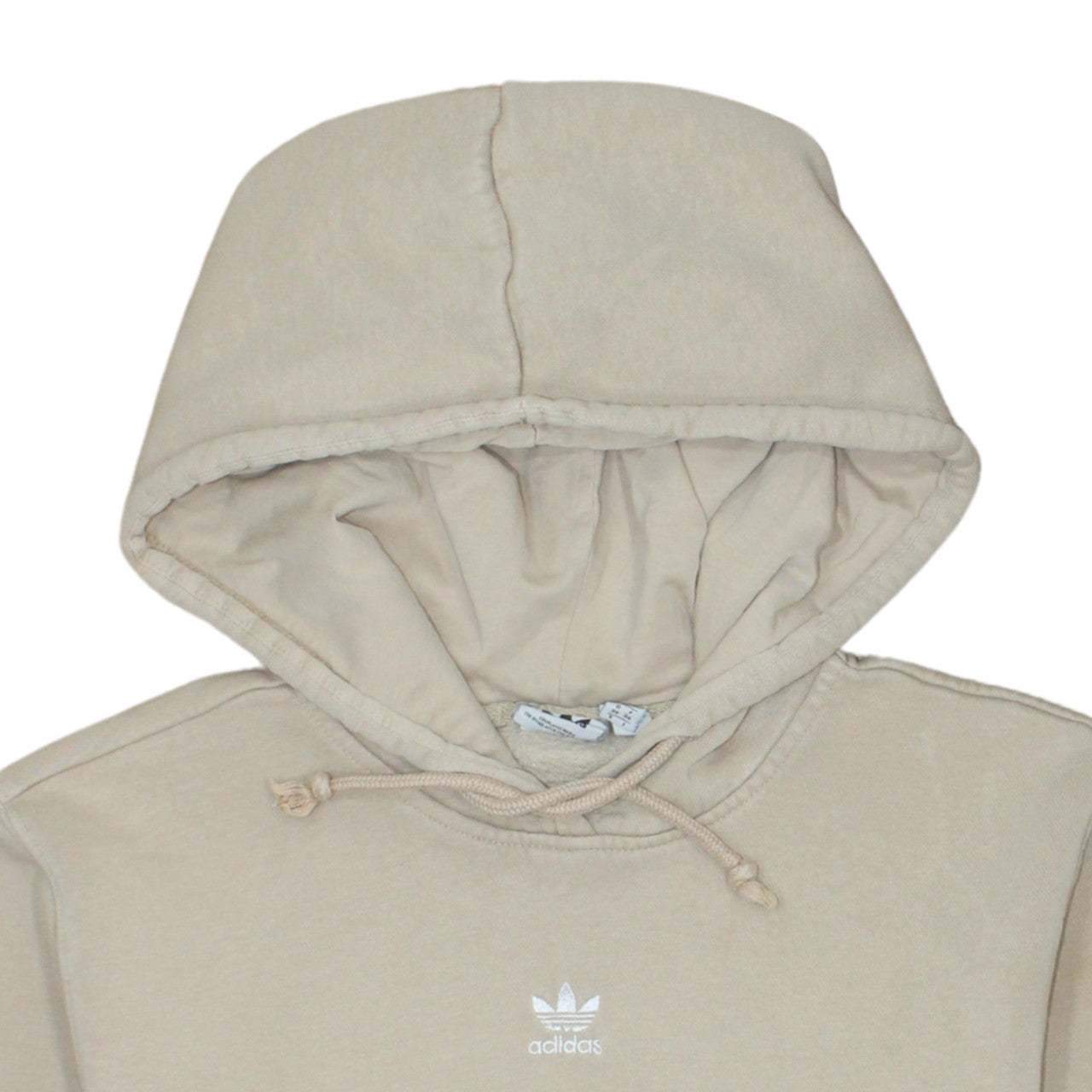 Adidas Women Beige Pullover Hoodie Size 10 Classic Fit