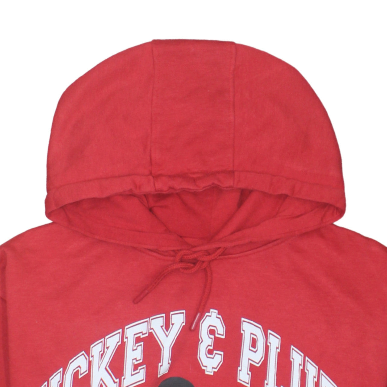 Disney Women Red Mickey & Pluto Pullover Hoodie Size 14/16