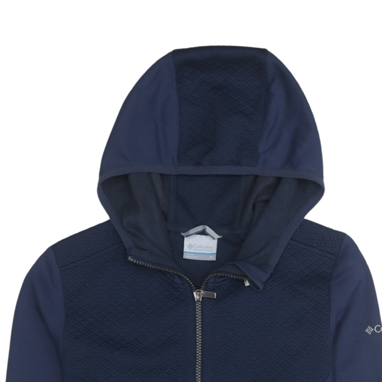 Columbia Womens Navy Full Zip Hooded Sweatshirt Size M Polyester Blend