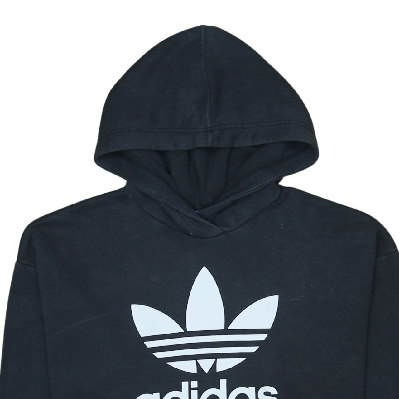 Adidas Mens Black Pullover Hoodie M Sports Retro Graphic Print