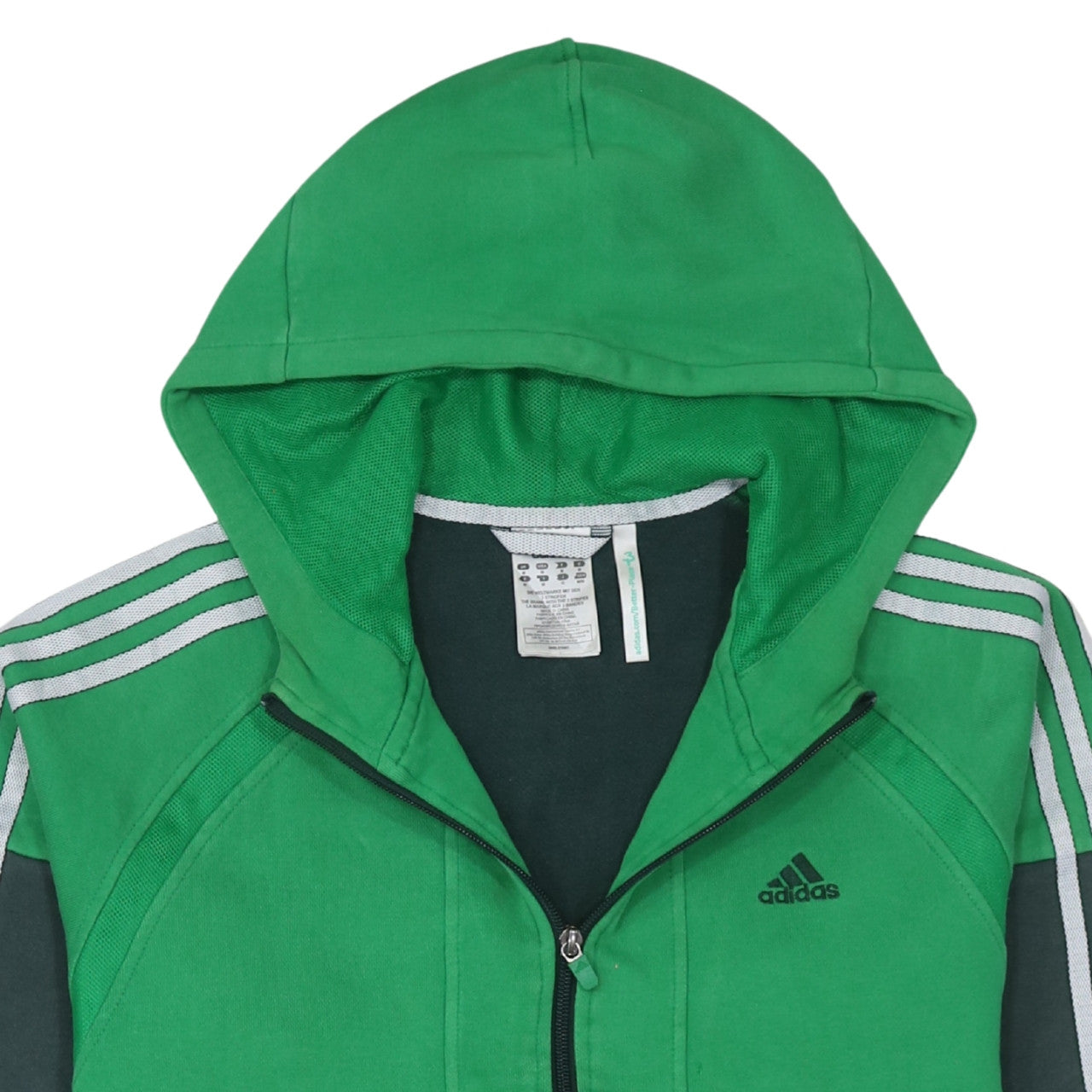 Adidas Men’s Green Full Zip Hoodie Size M Sportswear