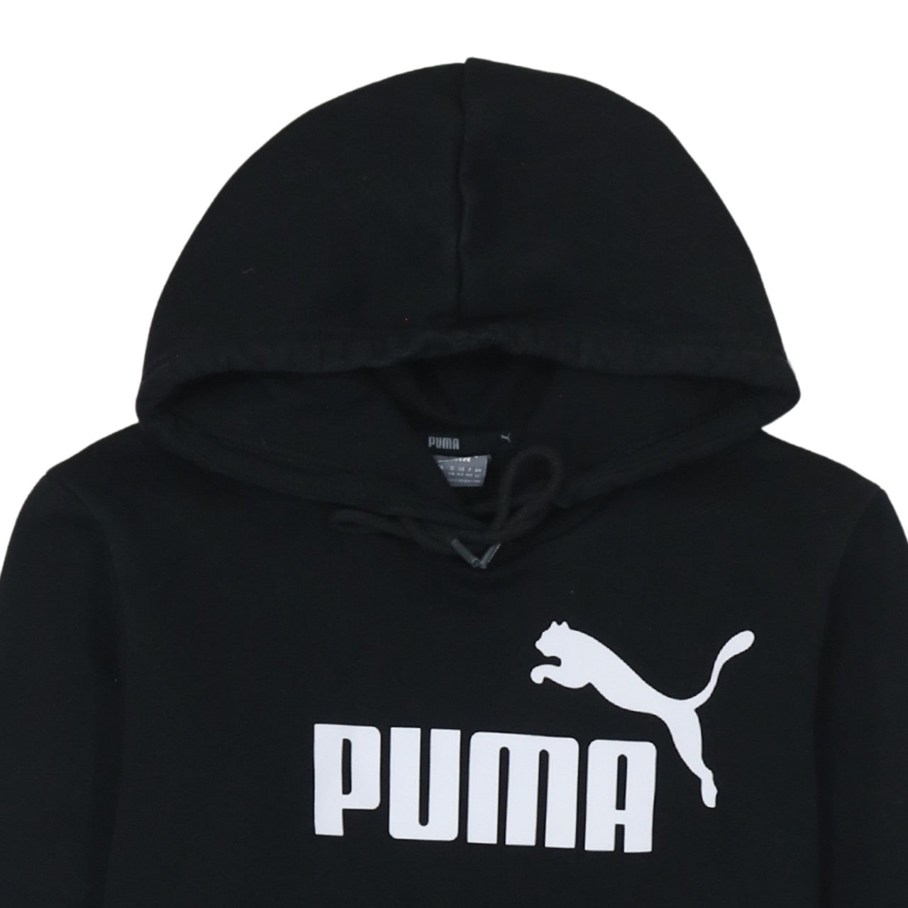 Puma Women's Black Hoodie Size 12 Pullover Logo Sweatshirt