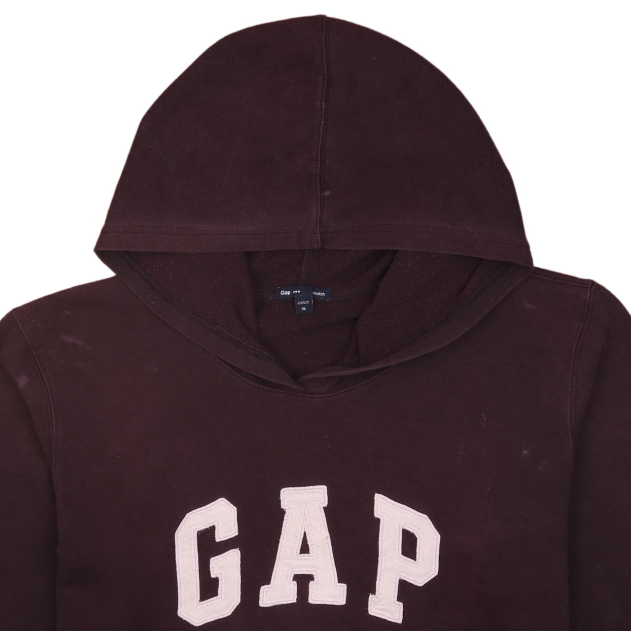 GAP Women Burgundy Pullover Hoodie XL Stretch Cotton Fleece