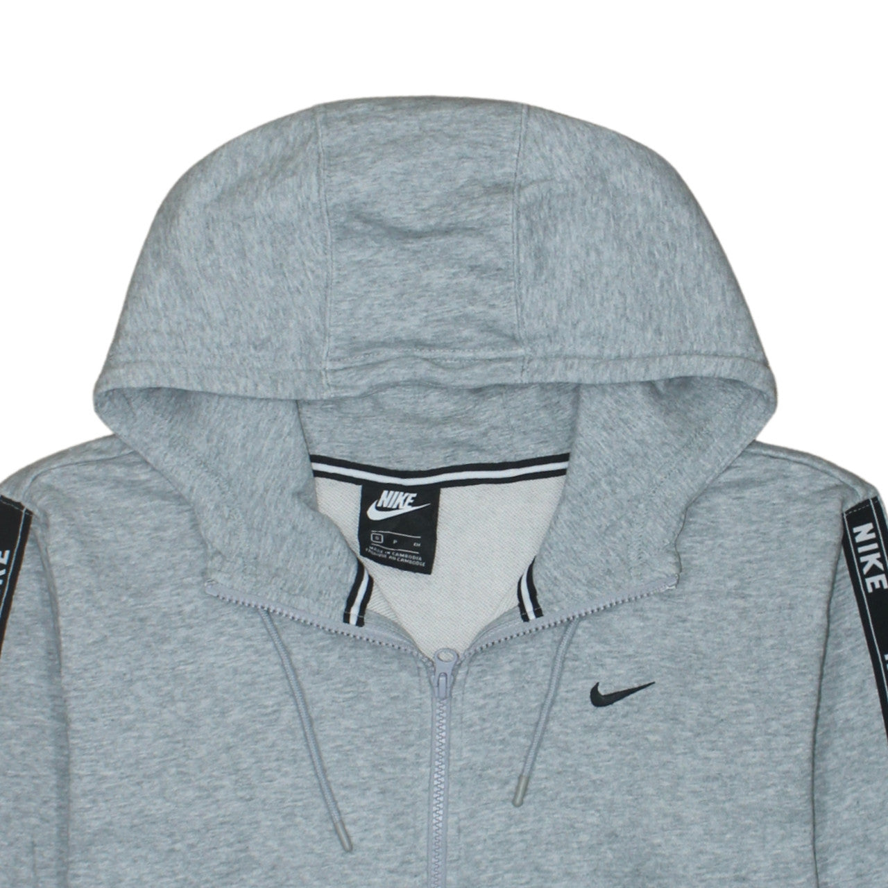 Nike Men's Grey Full Zip Hoodie Size S Sports Jersey Logo