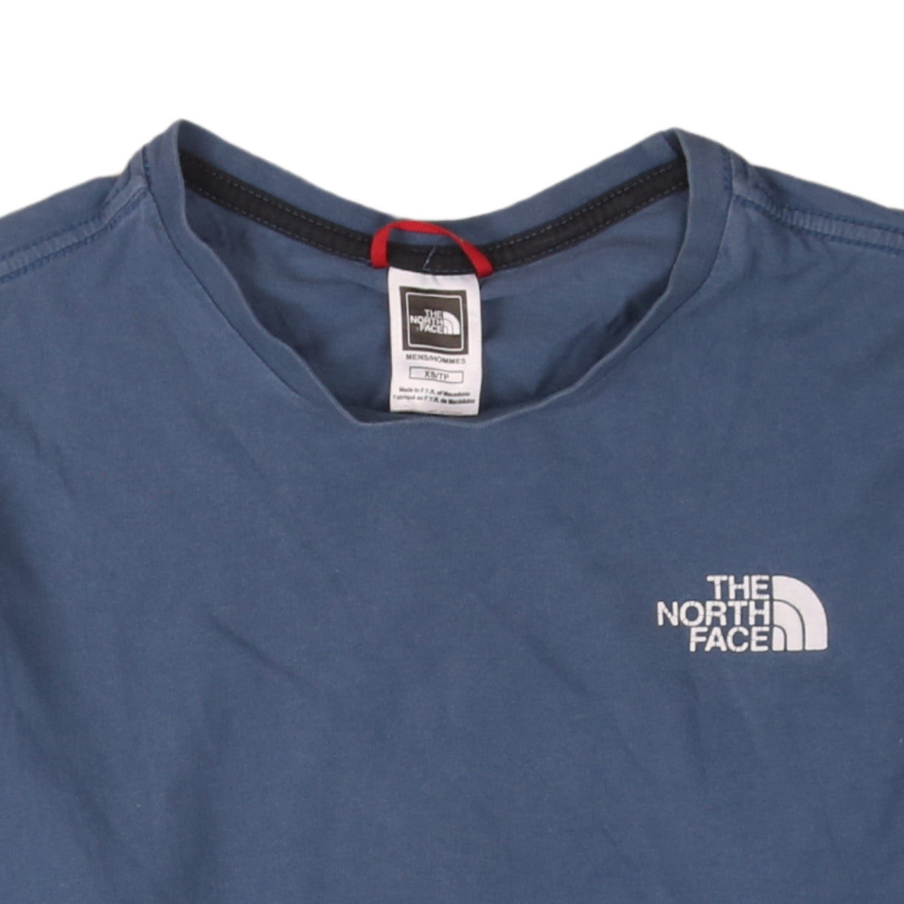 The North Face Men's Blue Long Sleeve Crew Neck Cotton T-Shirt XS