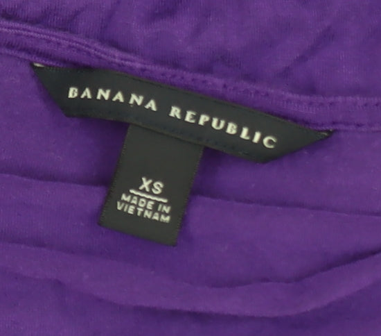 Banana Republic Women’s Purple Wrap Style Jersey Blouse XS