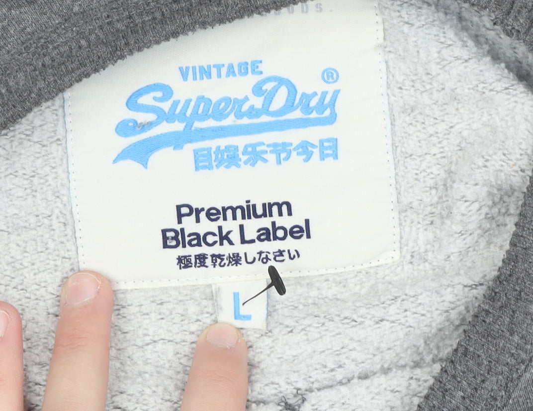 Superdry Mens Grey L Pullover Graphic Logo Sweatshirt