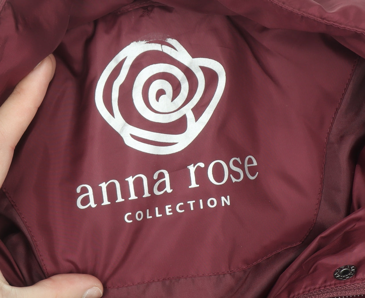 Anna Rose Womens Red Quilted Mid-Length Jacket Size L