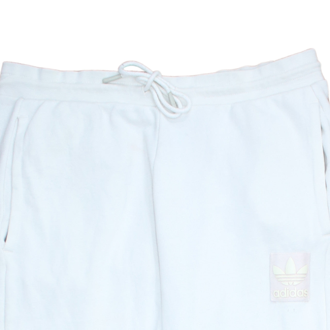 adidas Men’s White Sweatpants L Regular Fit Tapered Fleece Joggers