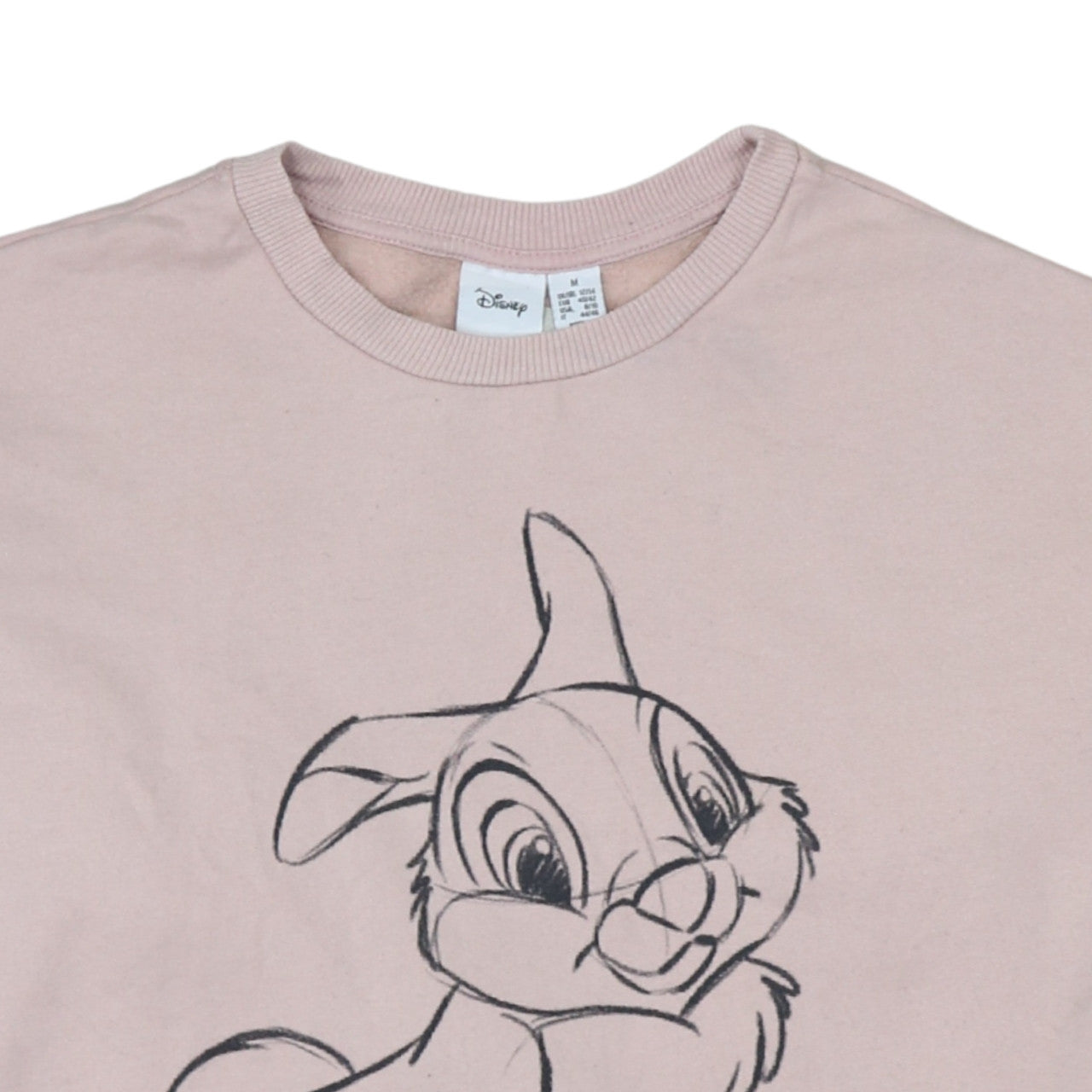 Disney Women Pink Thumper Sweatshirt Medium Bambi Graphic Pullover