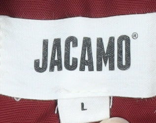 Jacamo Unisex Adults Red Long Parka Jacket L Hooded Polyester