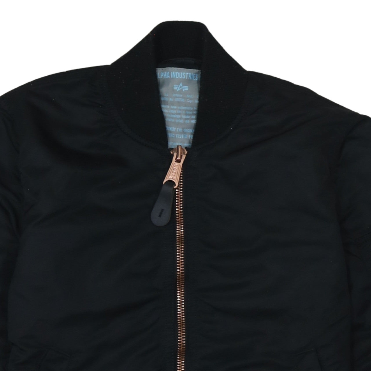 Alpha Industries Women's Black Bomber Jacket Small Nylon Zip Casual