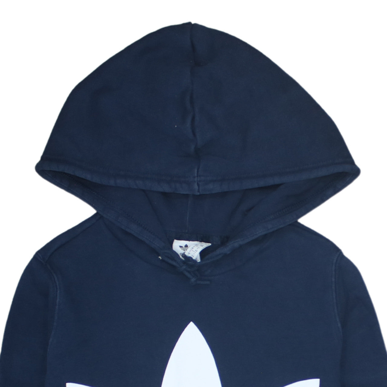 Adidas Womens Navy Blue Hooded Pullover Sweatshirt Size 12