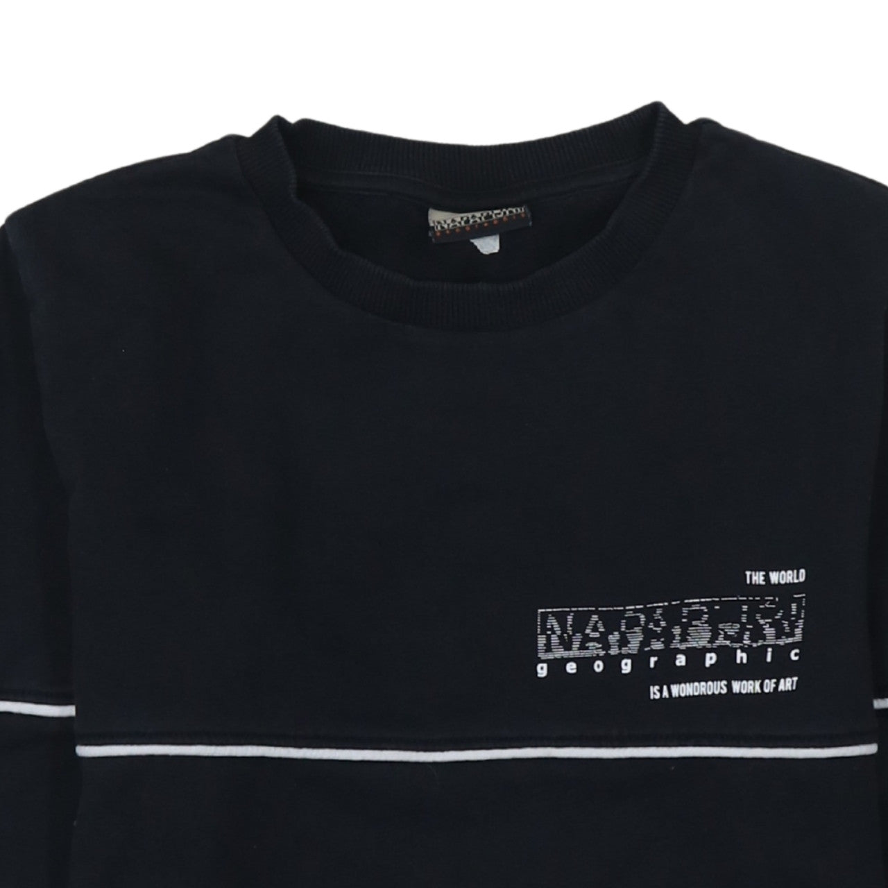 Napapijri Teens Black Logo Crew Neck Sweatshirt Size 14 Regular Fit