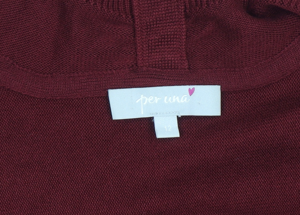 Marks and Spencer Per Una Women's Red Long Sleeve Cardigan Size 12
