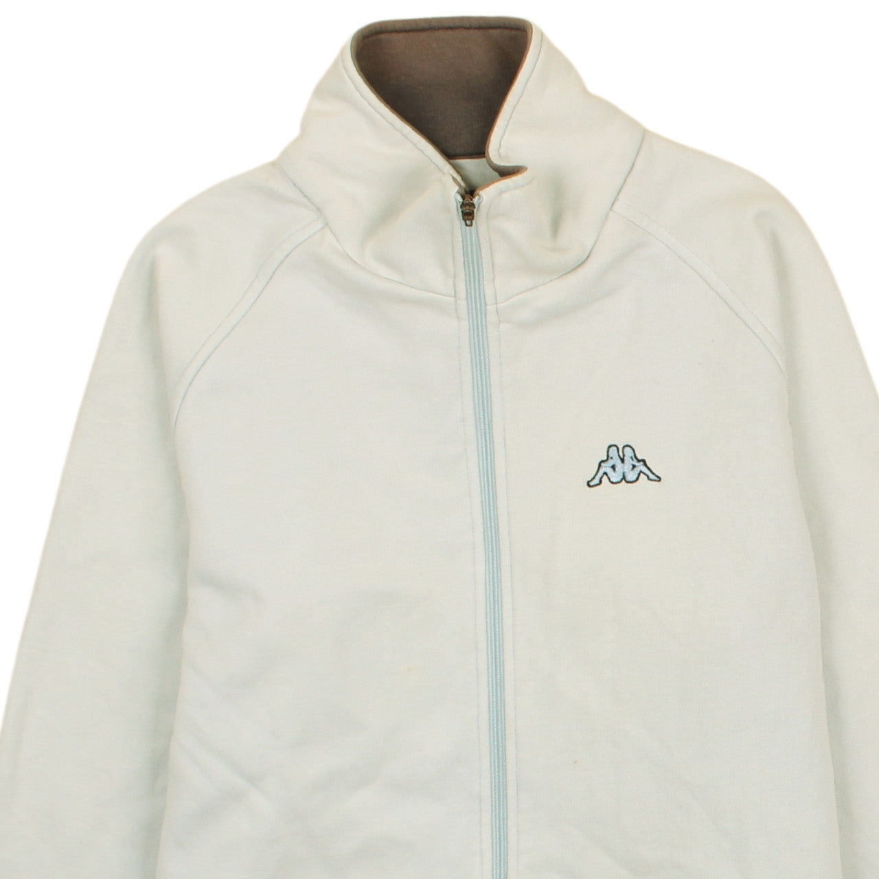 Kappa Men's Beige Full Zip Sweatshirt Large Fleece High Neck