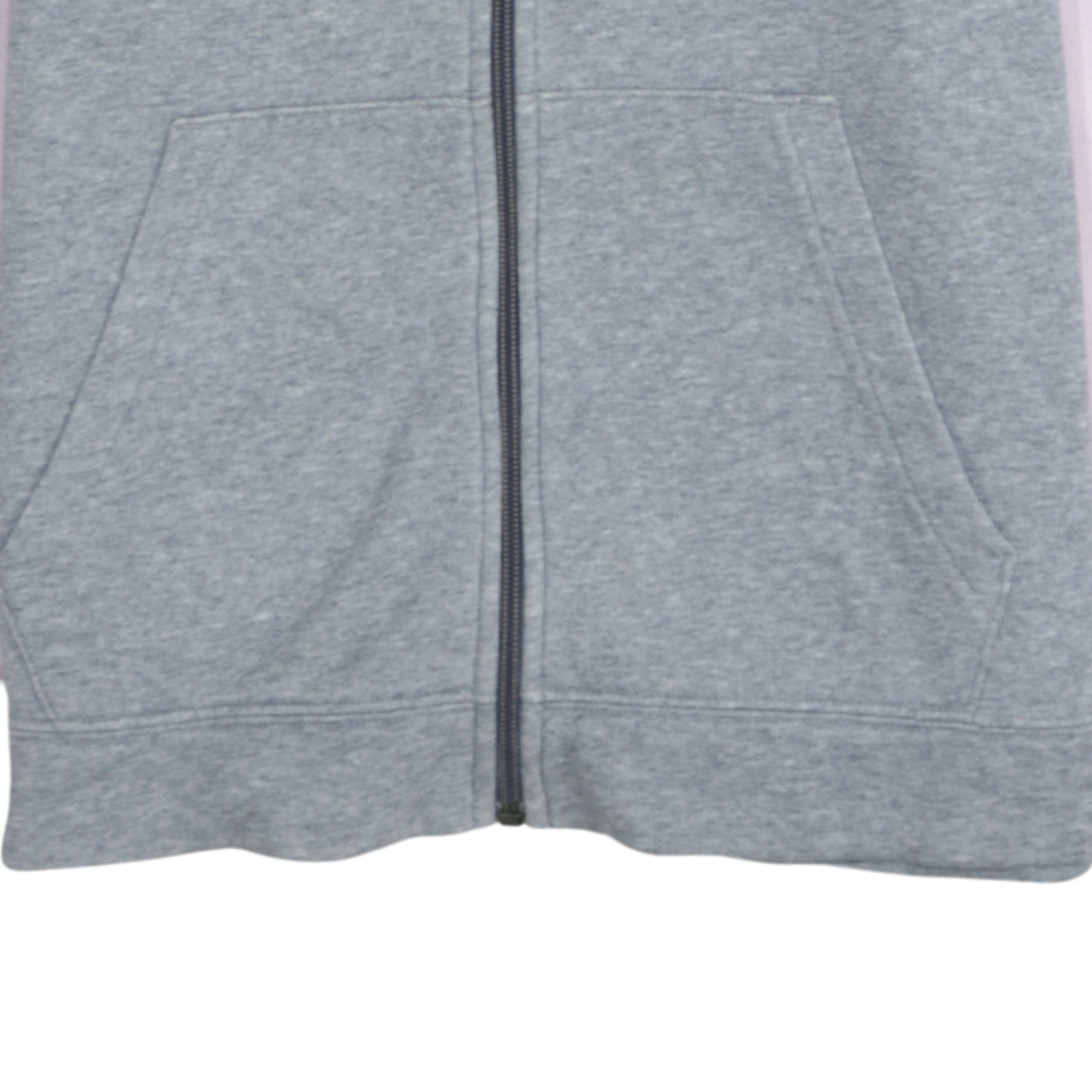 Nike Girls Grey & Pink Full Zip Hoodie Size L - Sports Style Lightweight