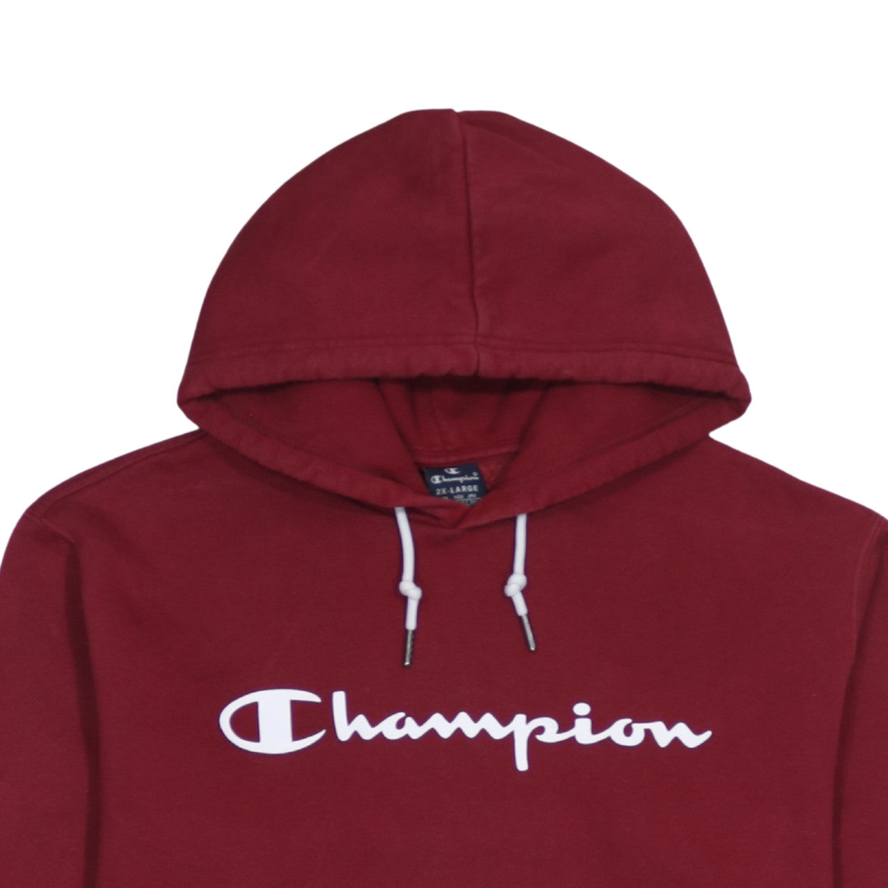 Champion Men's Red Pullover Hoodie 2XL Graphic Logo Sweatshirt