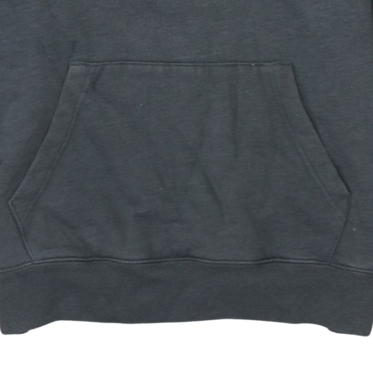 GAP Women Grey Pullover Hoodie Small American Flag Logo Casual