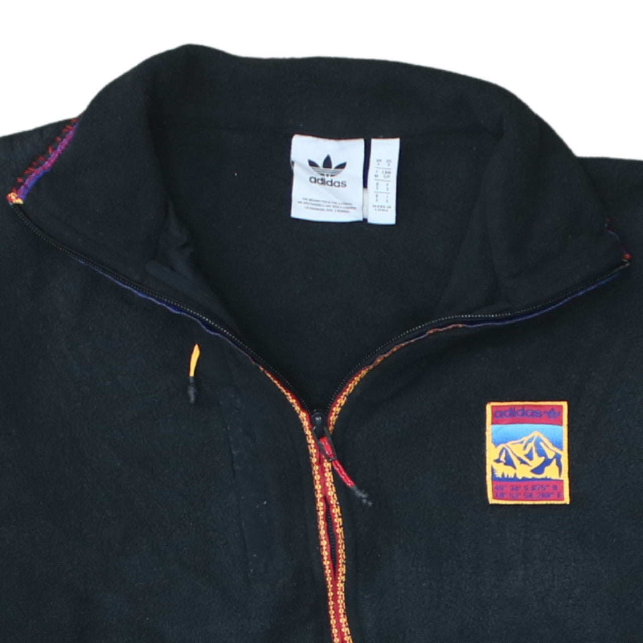 Adidas Men's Black Fleece Full Zip Outdoor Jacket Size S
