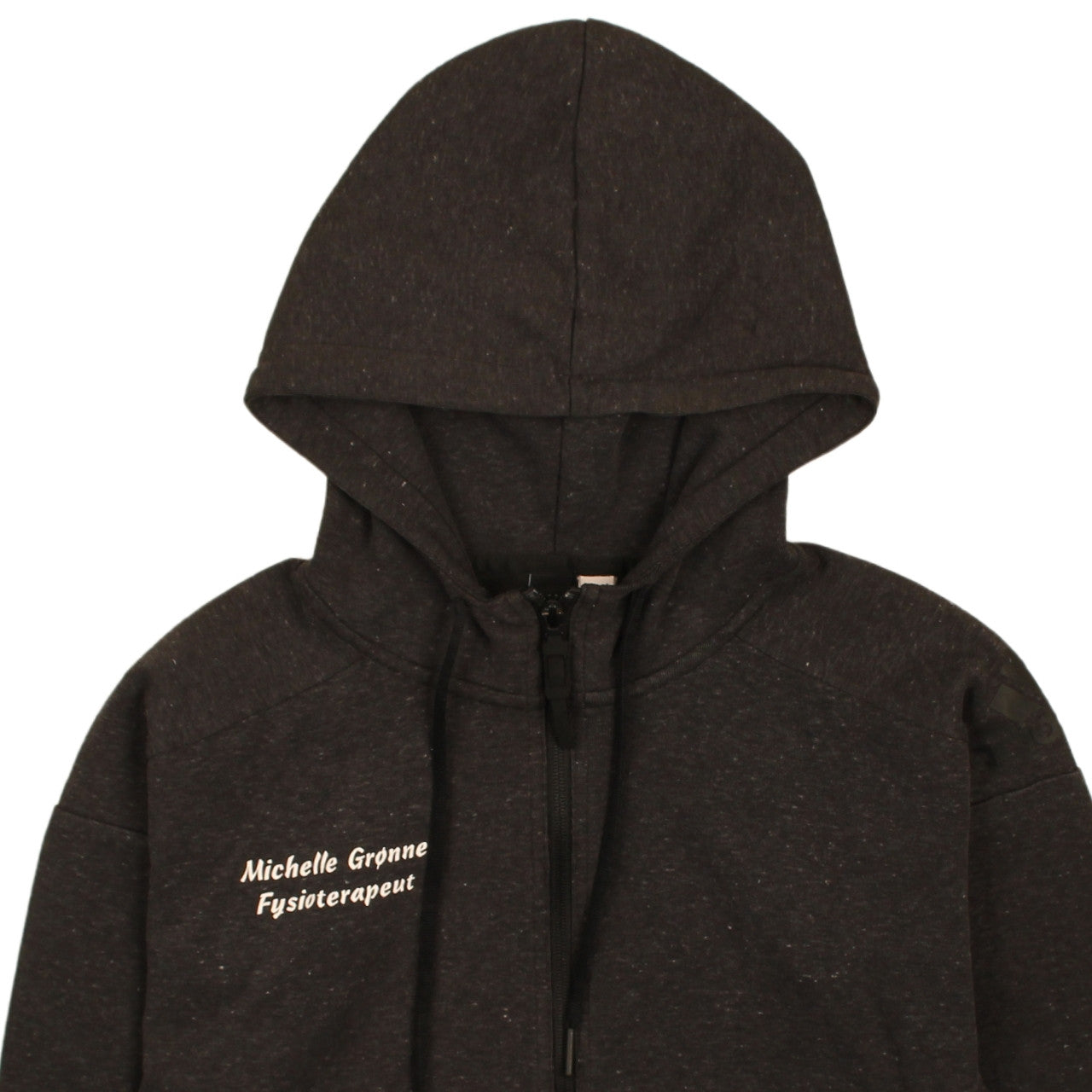 Adidas Womens Black Full Zip Hoodie Size S Embroidered Logo Casual