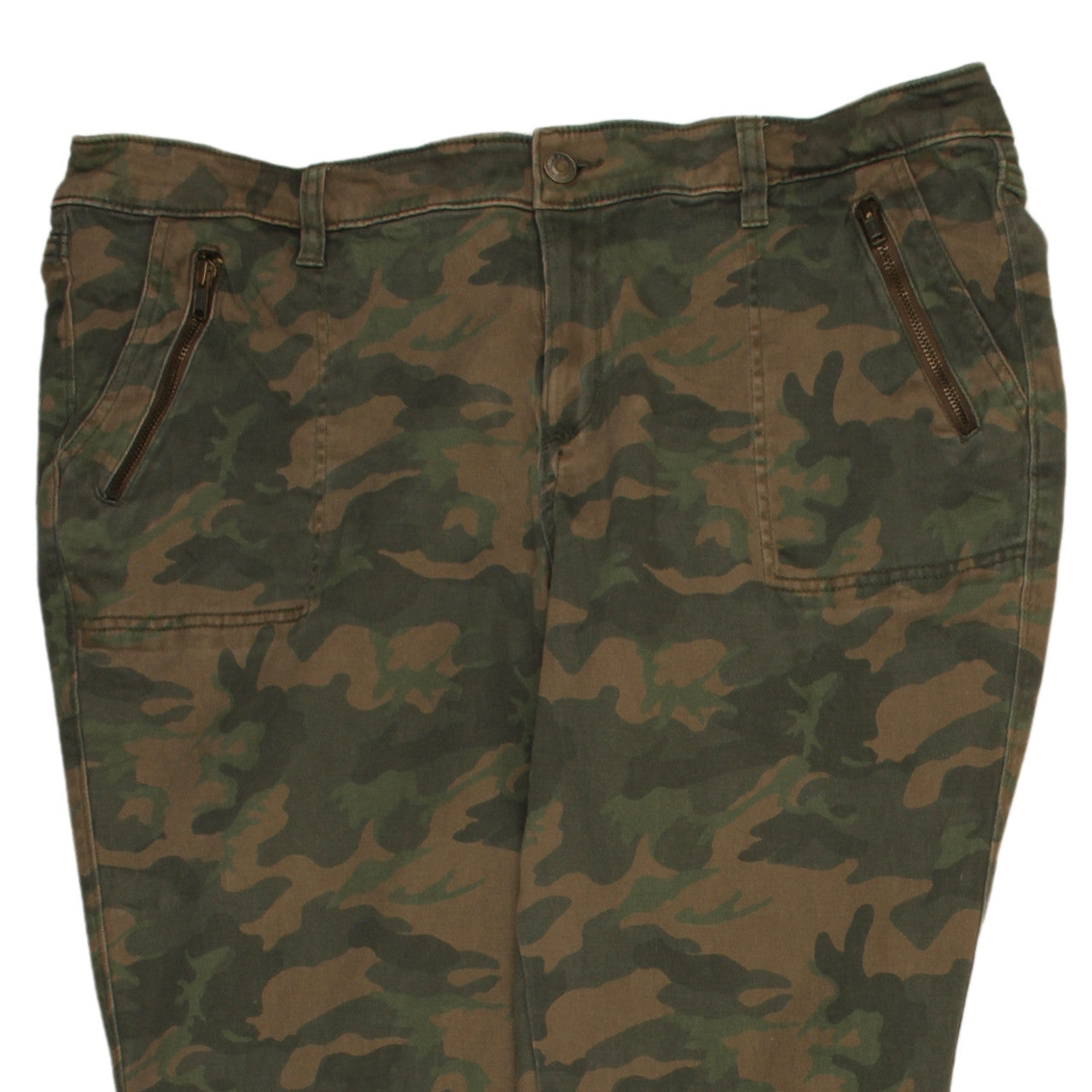Old Navy Women's Green Camouflage Cargo Trousers Size 18