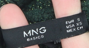 MNG Basics Women’s Green Roll Neck Long Sleeve Knit Jumper Size 8