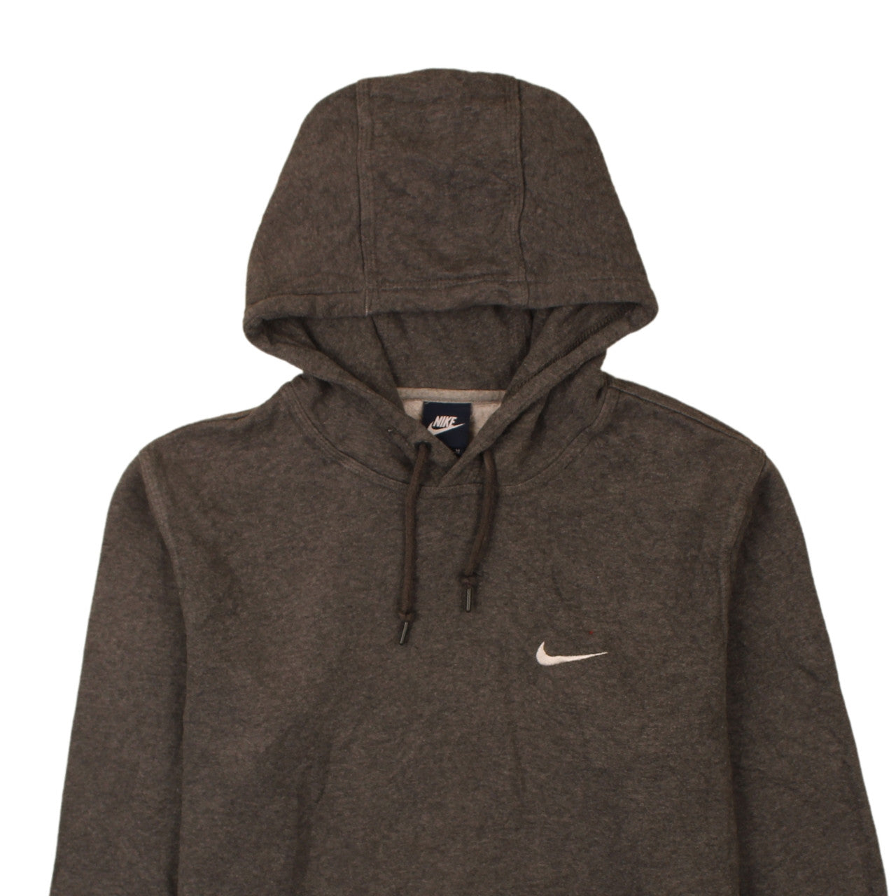 Nike Men's Brown Pullover Hoodie Medium Fleece Logo Sportswear
