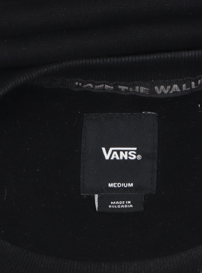 Vans Men's Black Logo Crew Neck Sweatshirt Medium