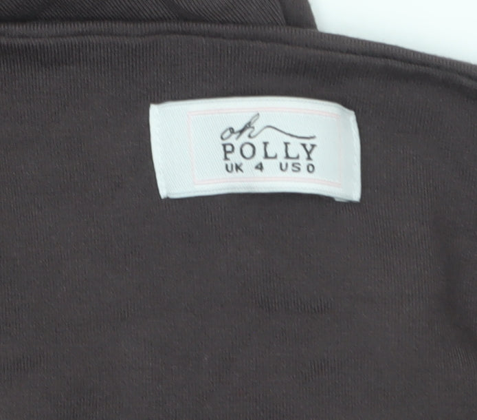 Oh Polly Women’s Brown Long Sleeve Bodycon Mini Dress Size 4