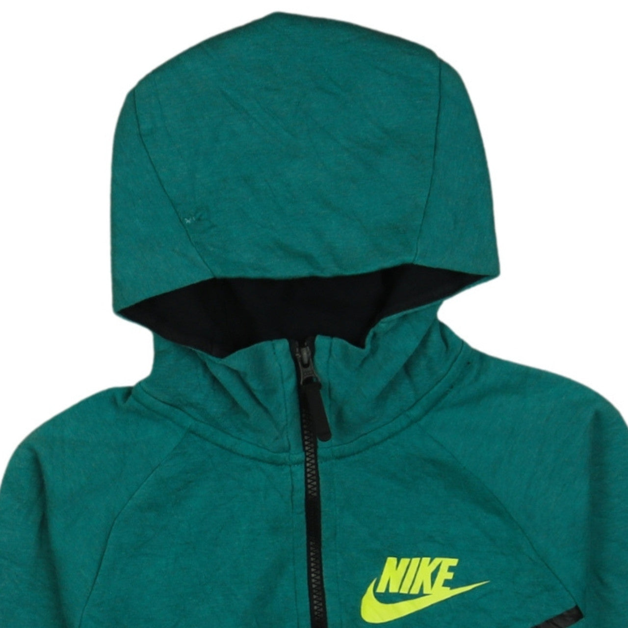 Nike Boys Green Full Zip Hoodie 12-13 Years Regular Fit Sportswear