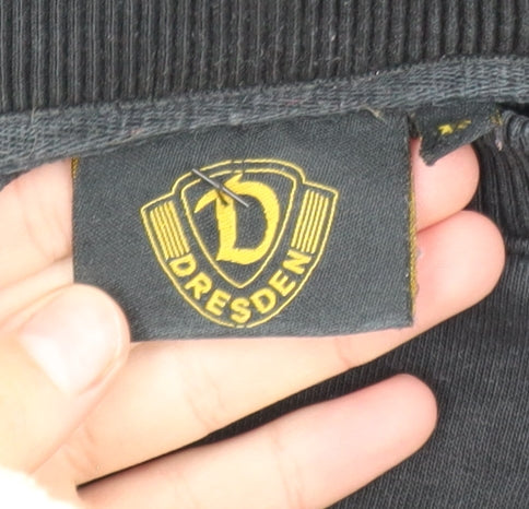 Dresden Men's Black Yellow Graphic Pullover Sweatshirt M