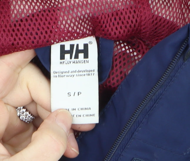Helly Hansen Women's Blue Waterproof Hooded Rain Jacket Size S