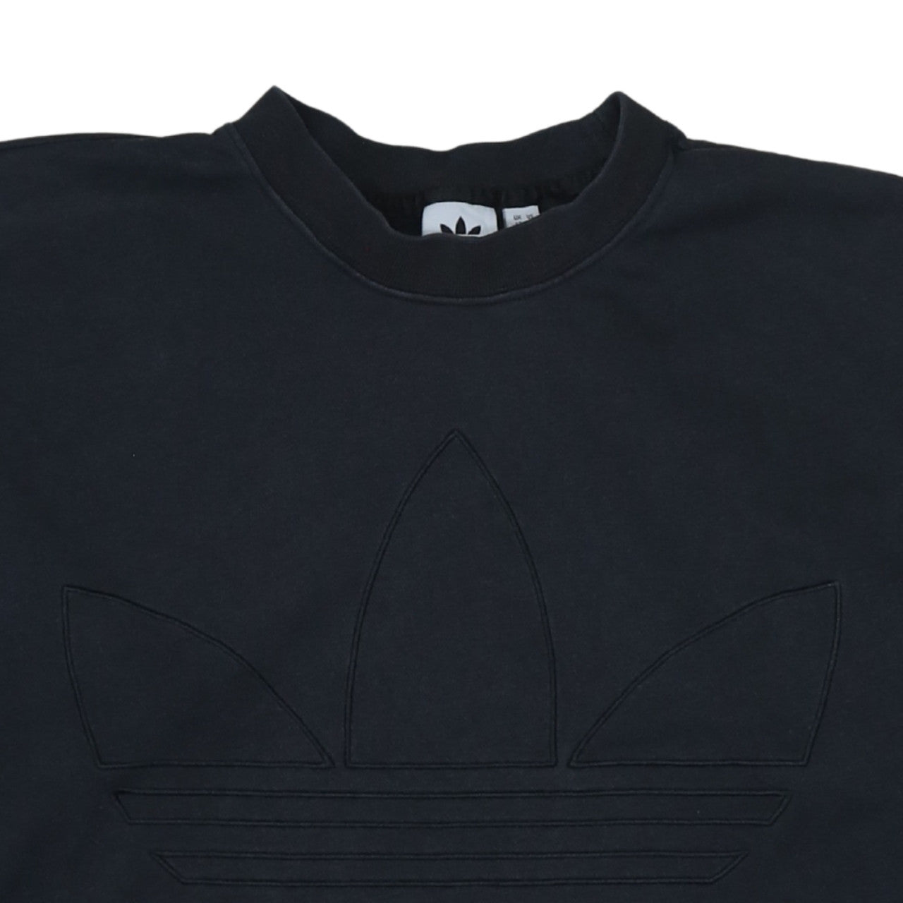 Adidas Women Black Crew Neck Pullover Sweatshirt Size 12 Logo Design
