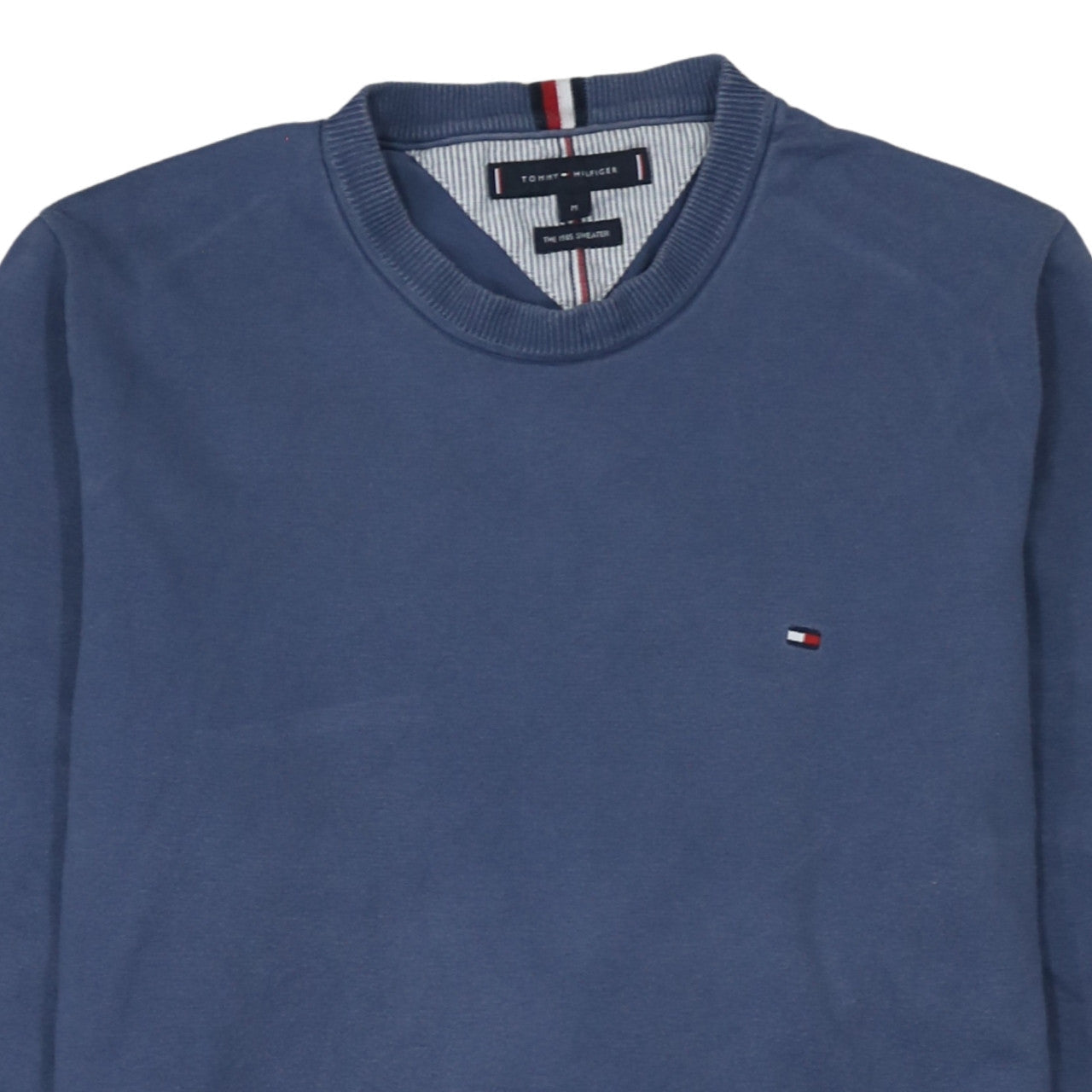 Tommy Hilfiger Men's Blue Crew Neck Pullover Jumper M Cotton Blend
