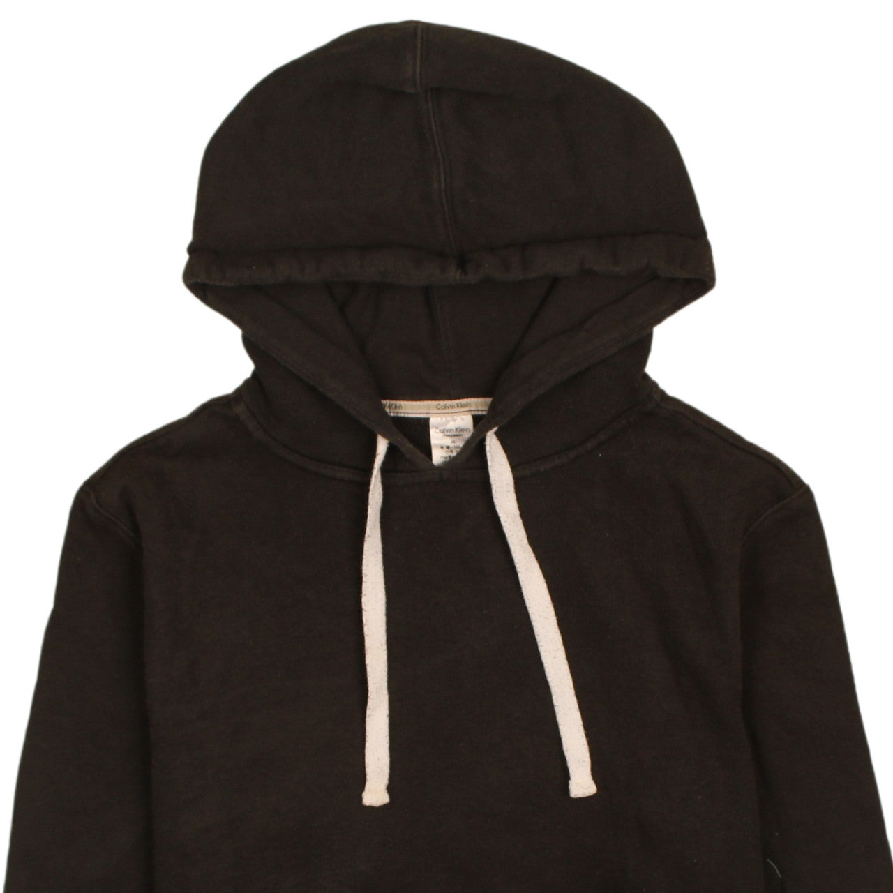 Calvin Klein Womens Black Hoodie Medium Pullover Cotton Blend
