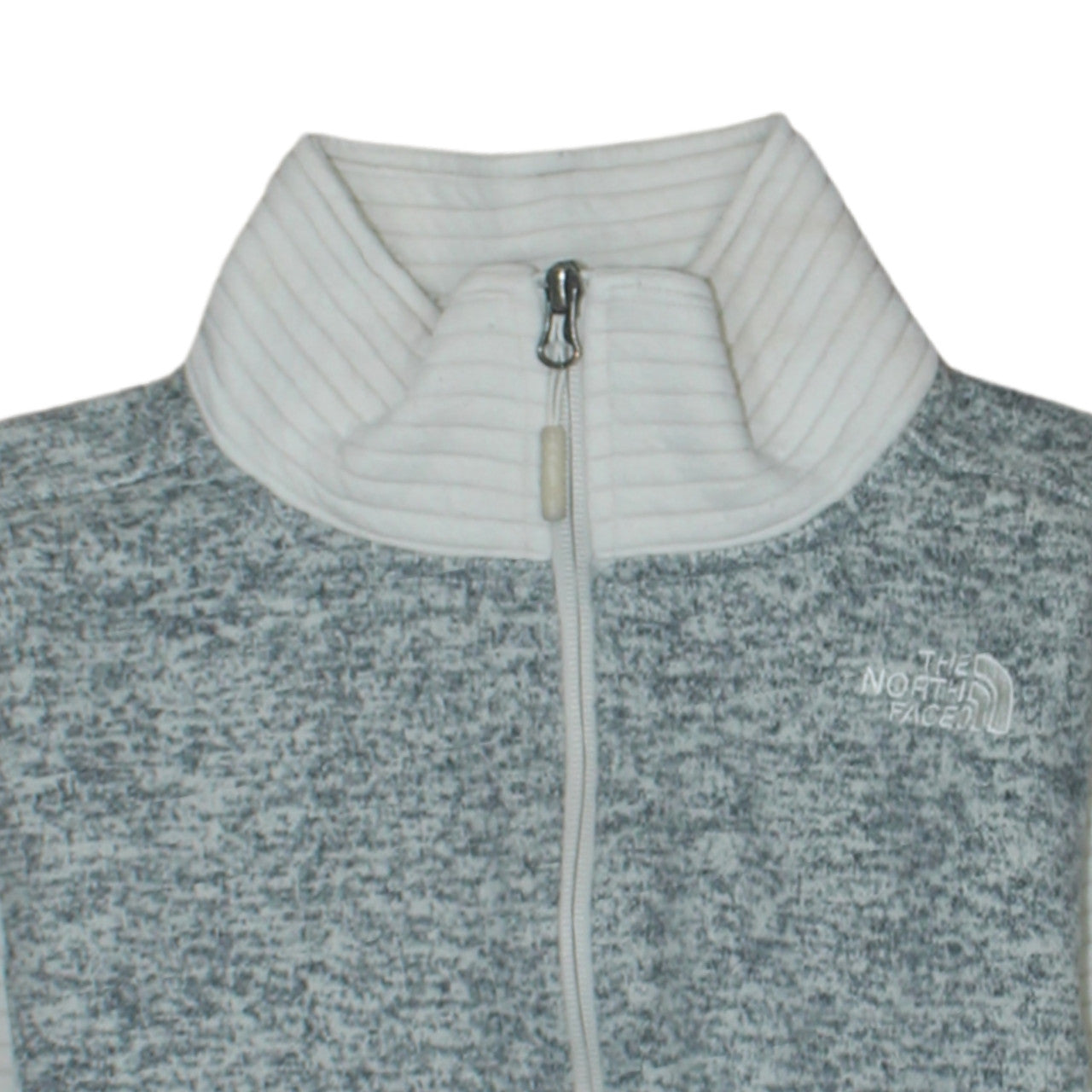 The North Face Women Grey Fleece Full Zip Jacket Size S