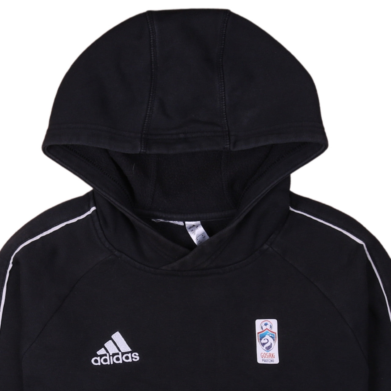 Adidas Boys Black Pullover Hoodie 13-14 Years Sports Logo Hooded Top