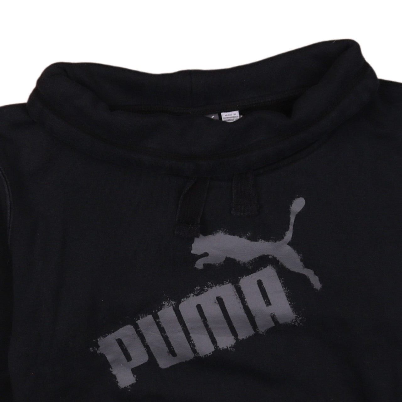 Puma Womens Black Size 8 Pullover Hoodie Sweatshirt