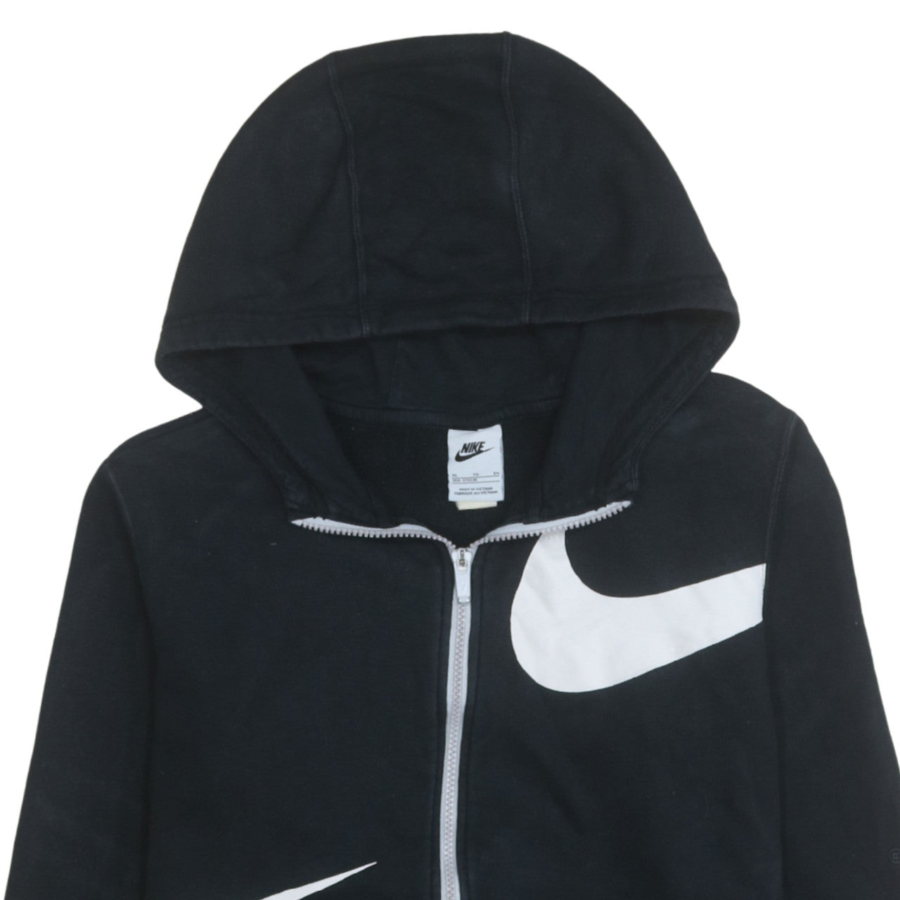 Nike Boys Black Full Zip Hoodie XL 158-170cm Hooded Sweatshirt