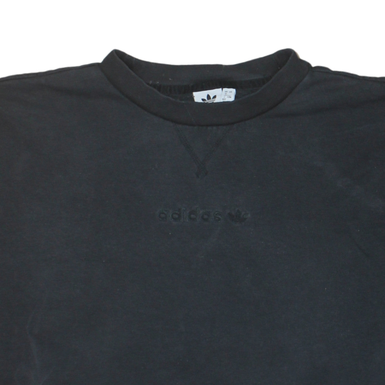 Adidas Women Black Crew Neck Pullover Sweatshirt Size 12