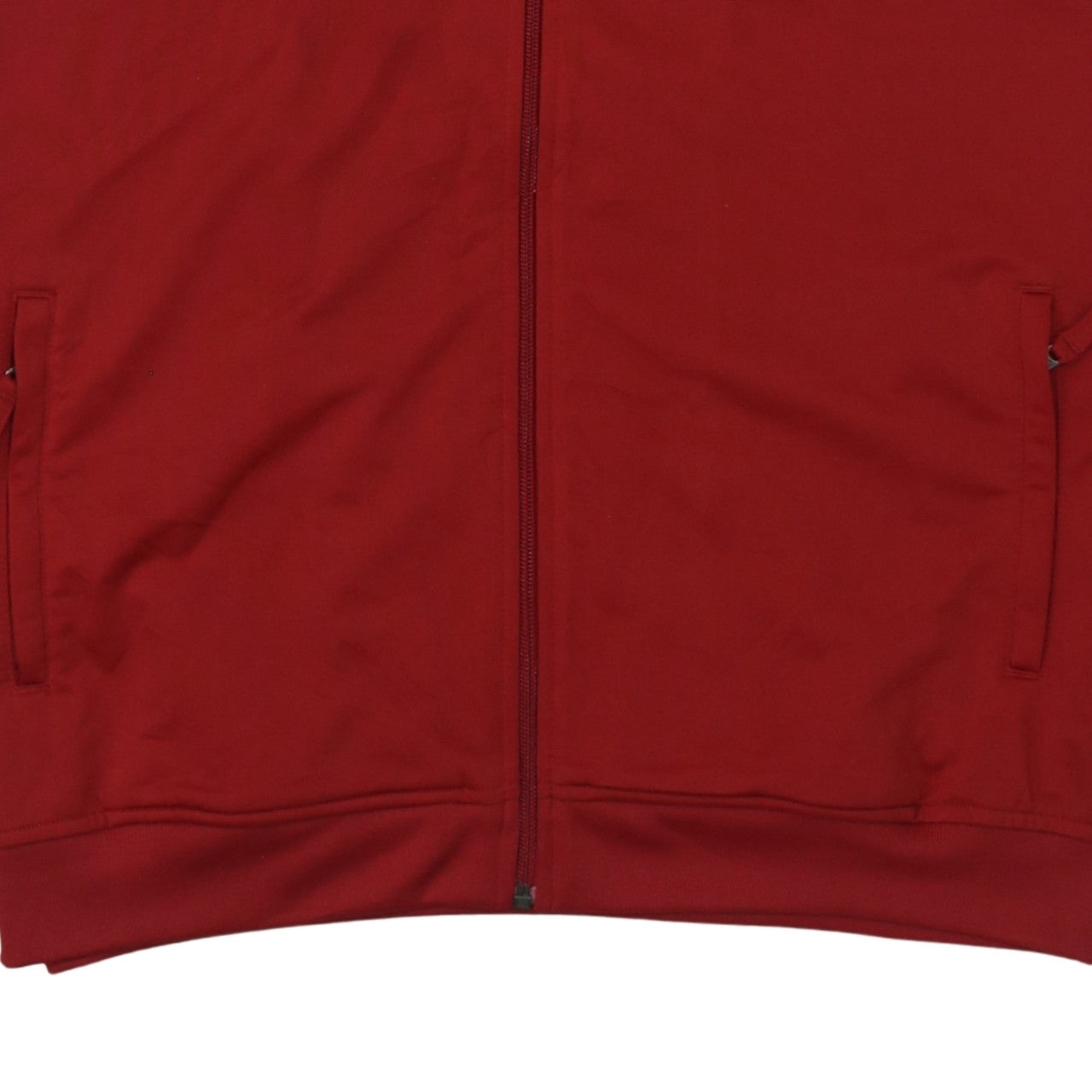 Nike Men's Red Full Zip Sports Sweatshirt L Football Track Top