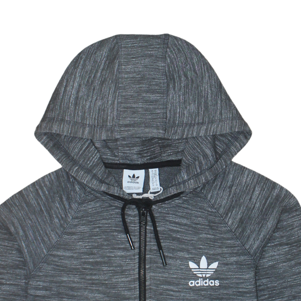 Adidas Women’s Grey Full Zip Hoodie XS - Hooded Sweatshirt