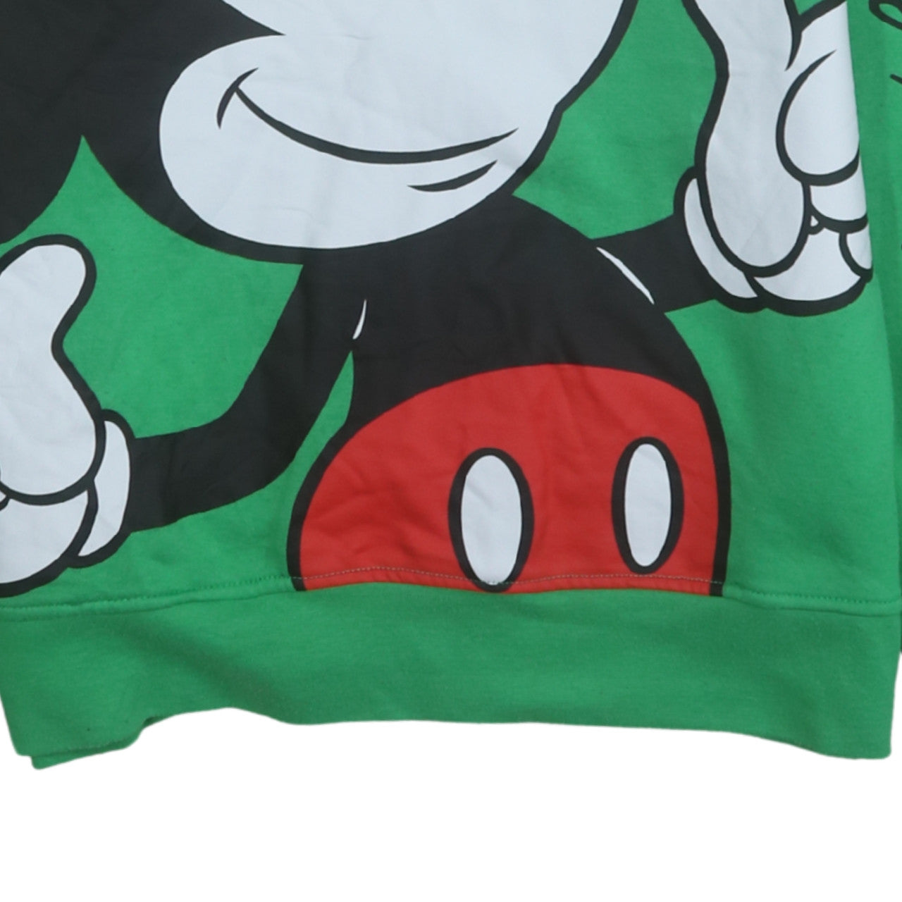Disney Women Green Mickey Mouse Pullover Hoodie Size 2XS