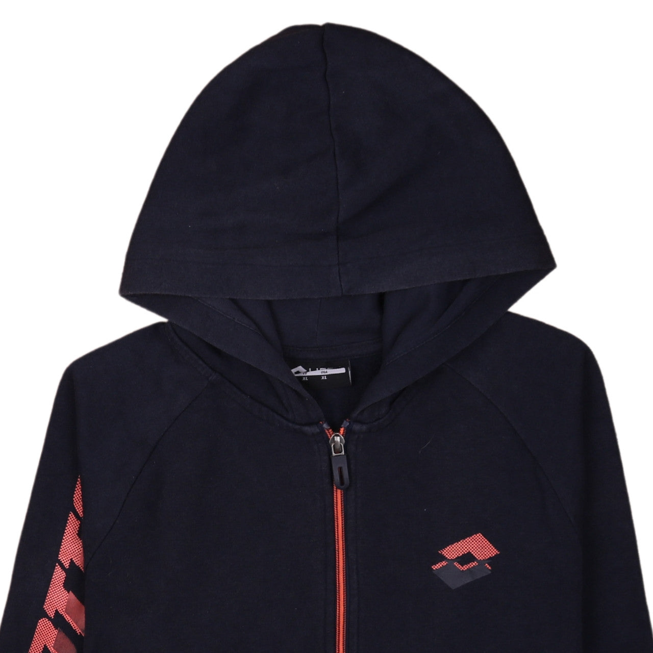 Lotto Men's Black XL Full Zip Hooded Sports Hoodie
