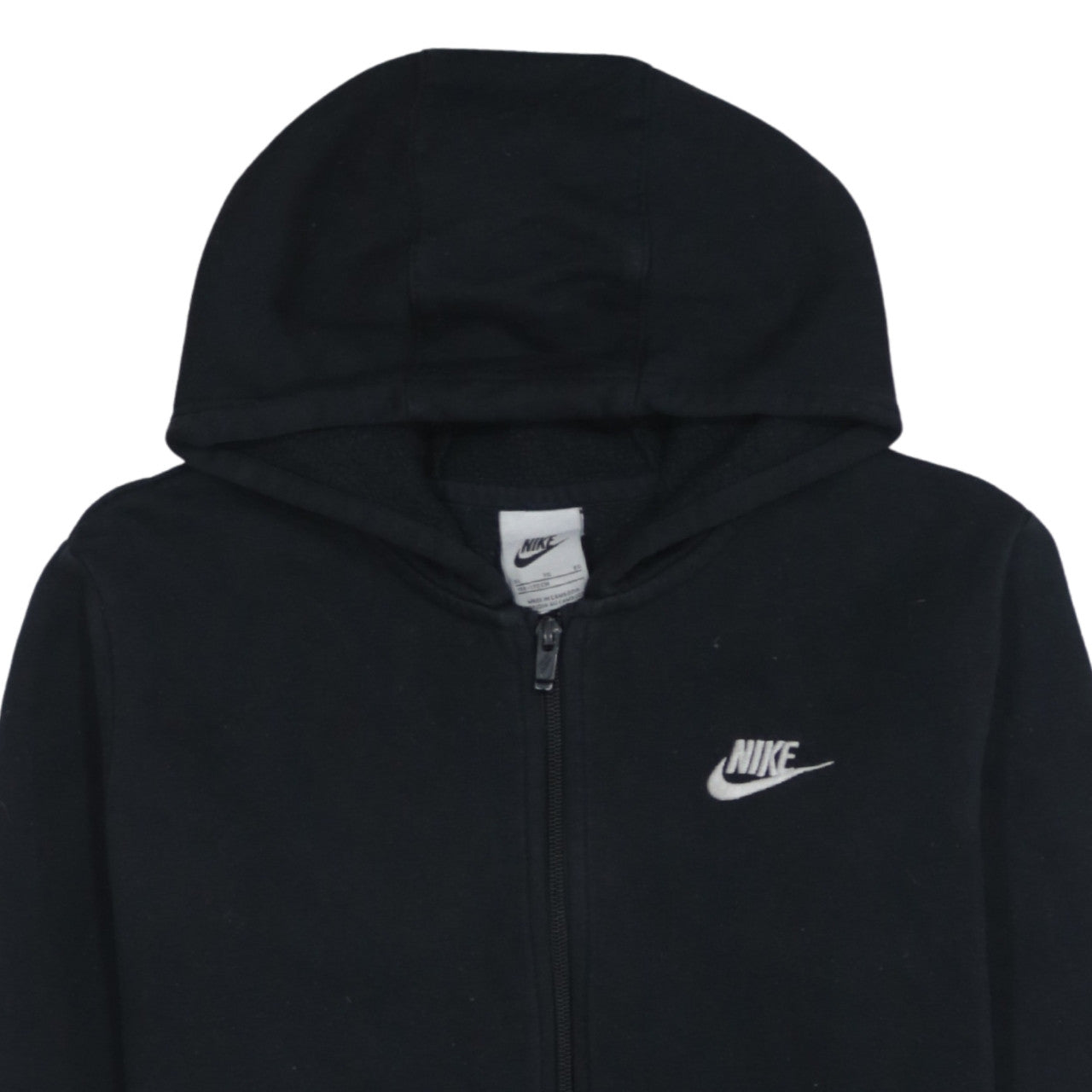 Nike Boys Black Full Zip Fleece Hoodie XL 158-170cm