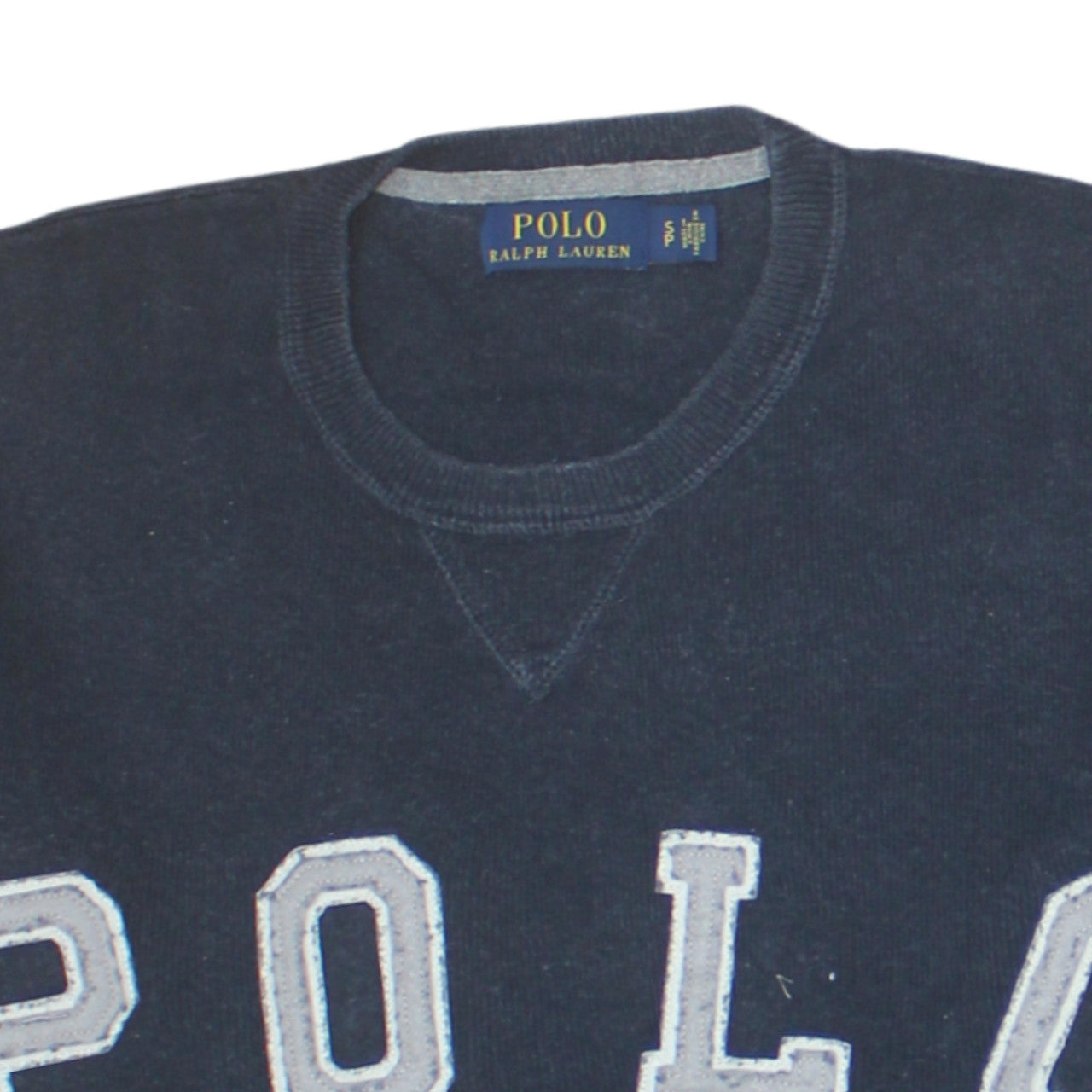 Polo Ralph Lauren Men Blue Cotton Logo Pullover Sweatshirt Size S
