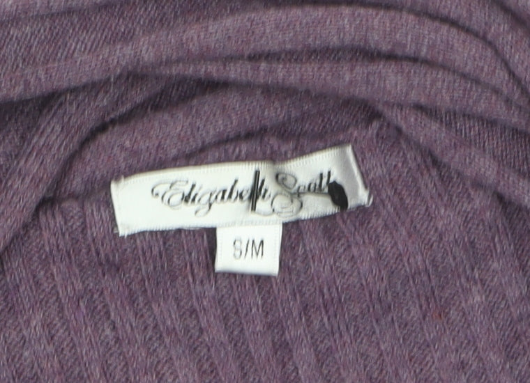 Elizabeth Scott Women's Purple Knit Cardigan S Relaxed Fit