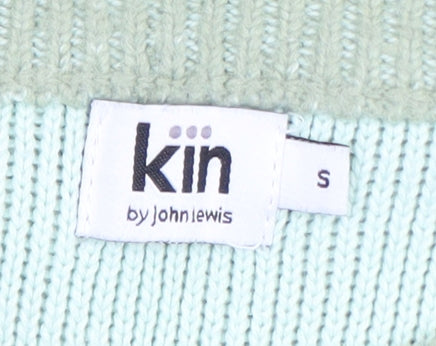 Kin by John Lewis Men's Green Cotton Wool Crew Neck Jumper Size S