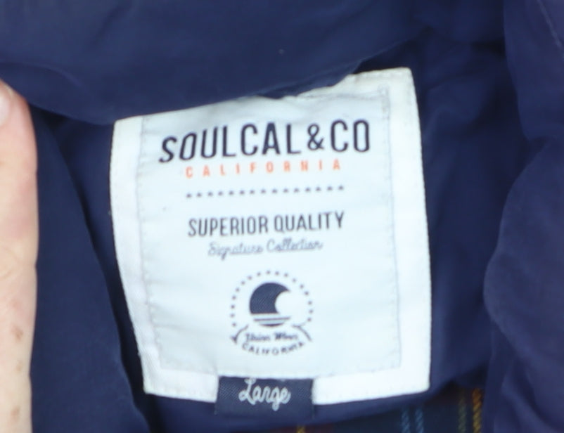 SoulCal & Co Women’s Blue Padded Puffer Waistcoat Vest Size L